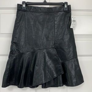 Oober Swank Leather Like Black Skirt size M